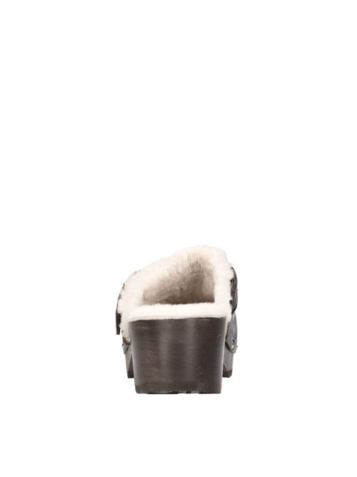 Mules in pelle e pelliccia SCHOLL ICONIC | PESCURA ROBINMARRONE